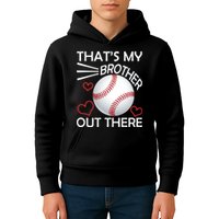Supportive Baseball Sister That's My Brother Out There Kids Hoodie