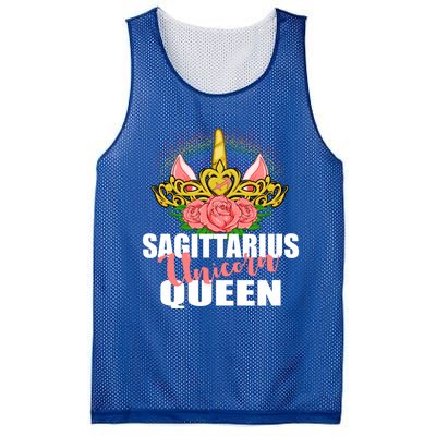 Sagittarius Unicorn Queen Zodiac Sign With Crown Gift Mesh Reversible Basketball Jersey Tank