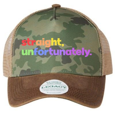 Straight Unfortunately Rainbow Pride Ally Legacy Tie Dye Trucker Hat
