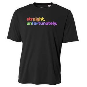 Straight Unfortunately Rainbow Pride Ally Cooling Performance Crew T-Shirt