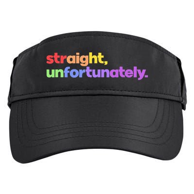 Straight Unfortunately Rainbow Pride Ally Adult Drive Performance Visor