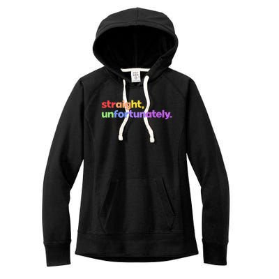 Straight Unfortunately Rainbow Pride Ally Women's Fleece Hoodie