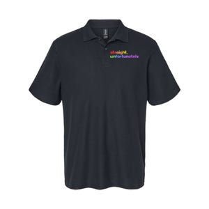 Straight Unfortunately Rainbow Pride Ally Softstyle Adult Sport Polo