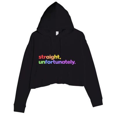 Straight Unfortunately Rainbow Pride Ally Crop Fleece Hoodie