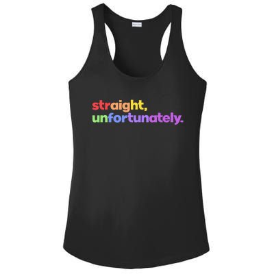 Straight Unfortunately Rainbow Pride Ally Ladies PosiCharge Competitor Racerback Tank