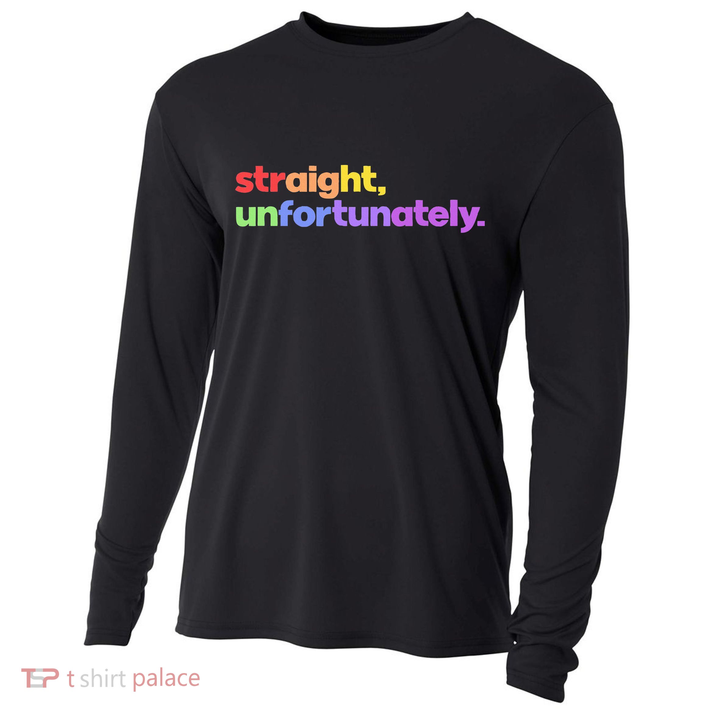 Straight Unfortunately Rainbow Pride Ally Cooling Performance Long Sleeve Crew