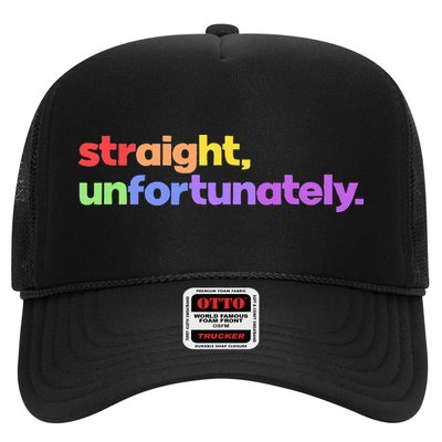 Straight Unfortunately Rainbow Pride Ally Trucker Hat