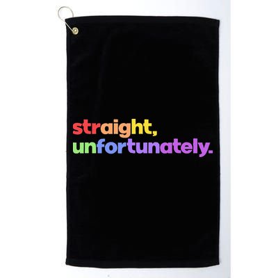 Straight Unfortunately Rainbow Pride Ally Golf Towel