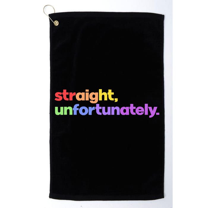 Straight Unfortunately Rainbow Pride Ally Golf Towel