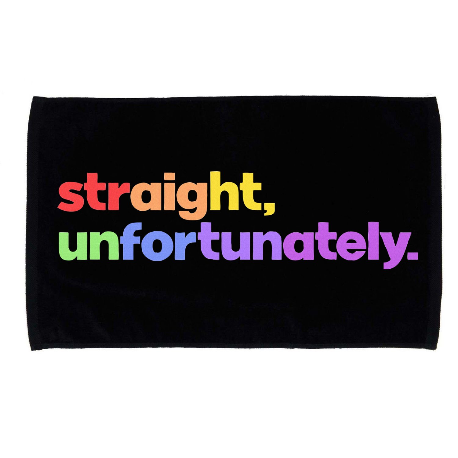 Straight Unfortunately Rainbow Pride Ally Microfiber Hand Towel