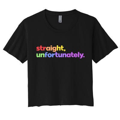 Straight Unfortunately Rainbow Pride Ally Crop Top