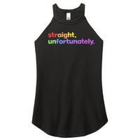 Straight Unfortunately Rainbow Pride Ally Women’s Perfect Tri Rocker Tank