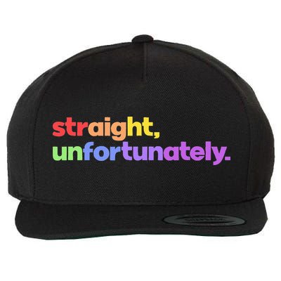 Straight Unfortunately Rainbow Pride Ally Wool Snapback Cap