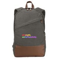 Straight Unfortunately Rainbow Pride Ally Cotton Canvas Backpack