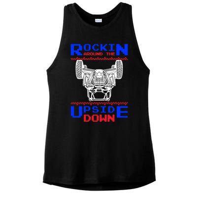 Sxs Utv Rockin The Upsite Down Ladies PosiCharge Tri-Blend Wicking Tank