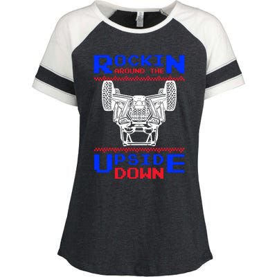 Sxs Utv Rockin The Upsite Down Enza Ladies Jersey Colorblock Tee