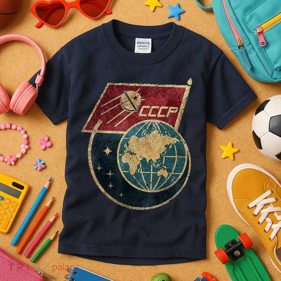 Soviet Union Russia CCCP Global Kids T-Shirt