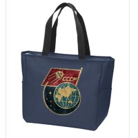 Soviet Union Russia CCCP Global Zip Tote Bag
