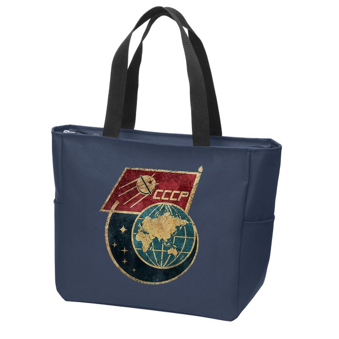 Soviet Union Russia CCCP Global Zip Tote Bag