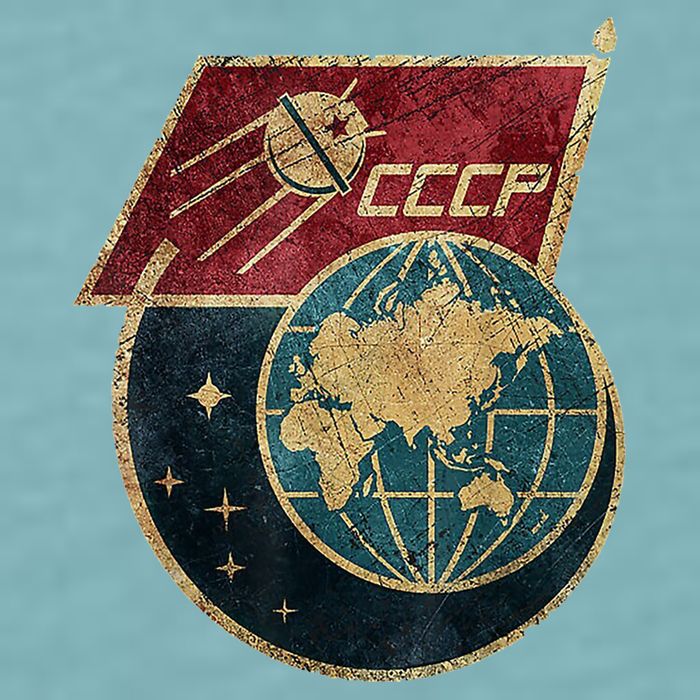 Soviet Union Russia CCCP Global Sueded Cloud Jersey T-Shirt