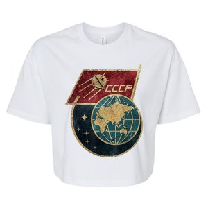 Soviet Union Russia CCCP Global Bella+Canvas Jersey Crop Tee