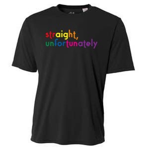 Straight Unfortunately Rainbow Pride Ally Lgbtq Cooling Performance Crew T-Shirt