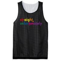 Straight Unfortunately Rainbow Pride Ally Lgbtq Mesh Reversible Basketball Jersey Tank