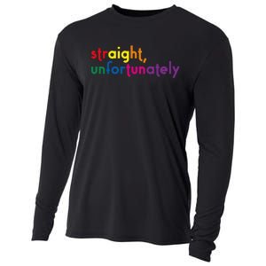 Straight Unfortunately Rainbow Pride Ally Lgbtq Cooling Performance Long Sleeve Crew