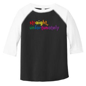 Straight Unfortunately Rainbow Pride Ally Lgbtq Toddler Fine Jersey T-Shirt