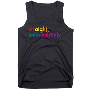 Straight Unfortunately Rainbow Pride Ally Lgbtq Tank Top