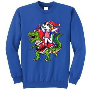 Santa Unicorn Riding Christmas Dinosaur Meaningful Gift Sweatshirt