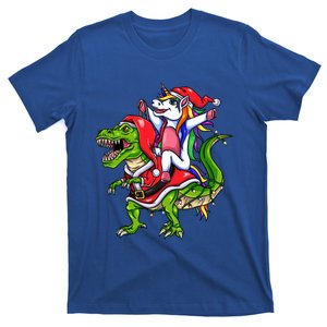 Santa Unicorn Riding Christmas Dinosaur Meaningful Gift T-Shirt