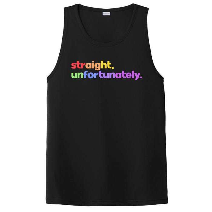 Straight Unfortunately Rainbow Pride Ally LGBTQ Gay PosiCharge Competitor Tank