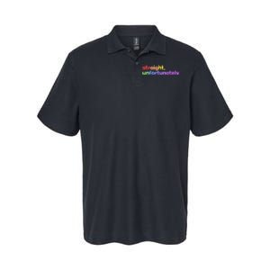 Straight Unfortunately Rainbow Pride Ally LGBTQ Gay Softstyle Adult Sport Polo