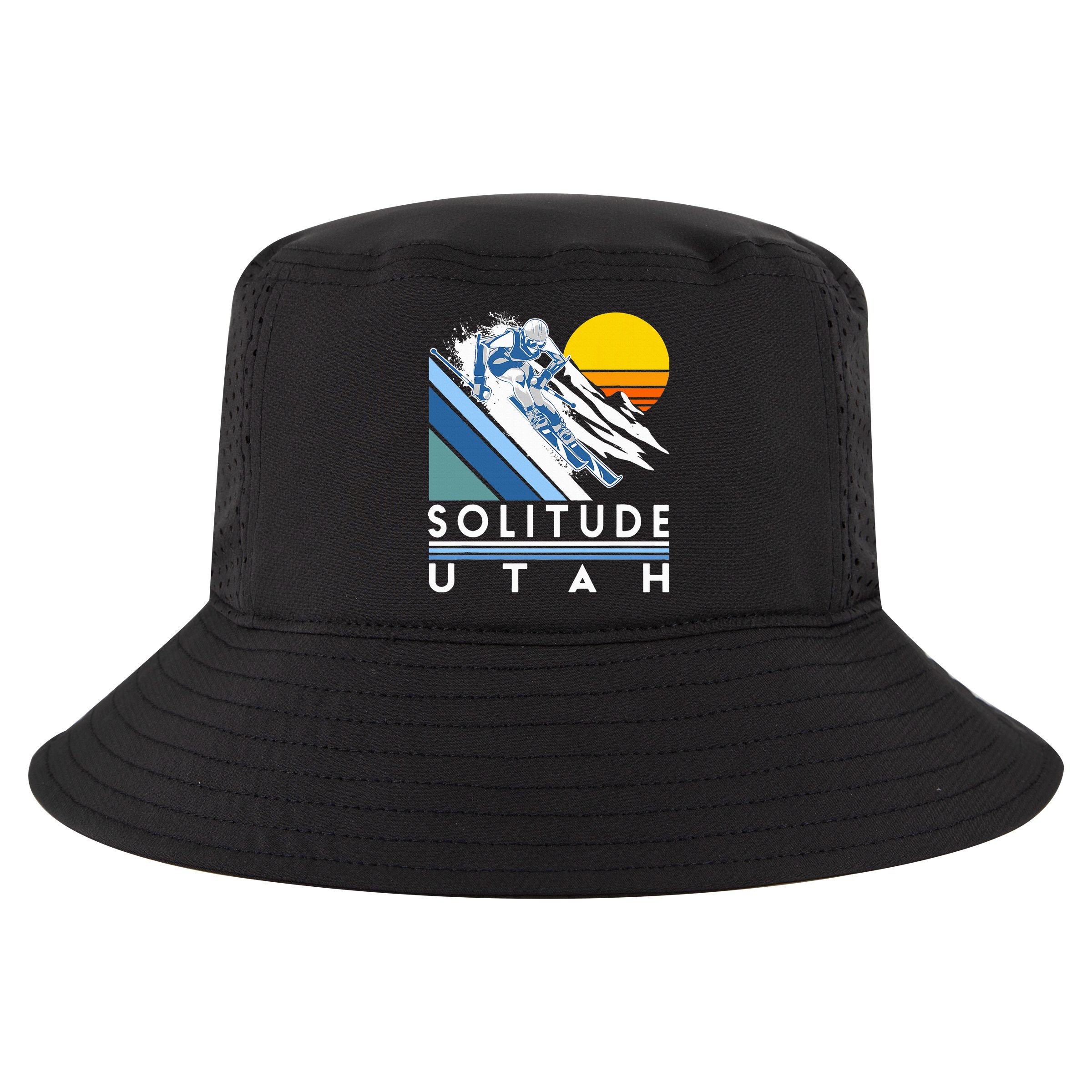Solitude Utah Retro Ski Cool Comfort Performance Bucket Hat