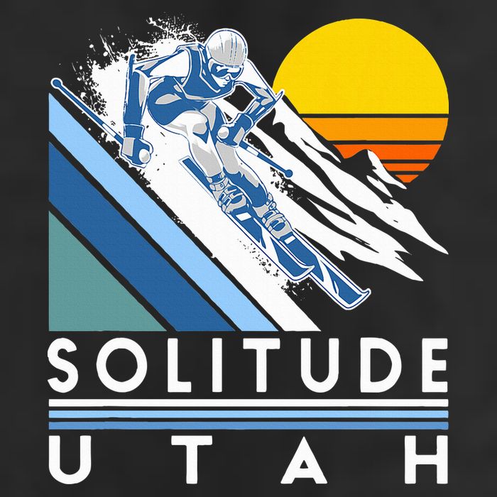 Solitude Utah Retro Ski 7 Panel Mesh Trucker Snapback Hat