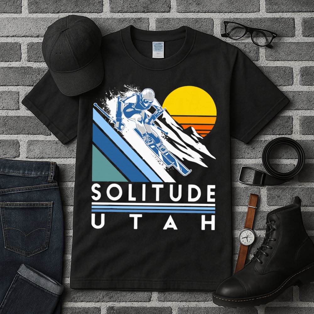 Solitude Utah Retro Ski Tall T-Shirt