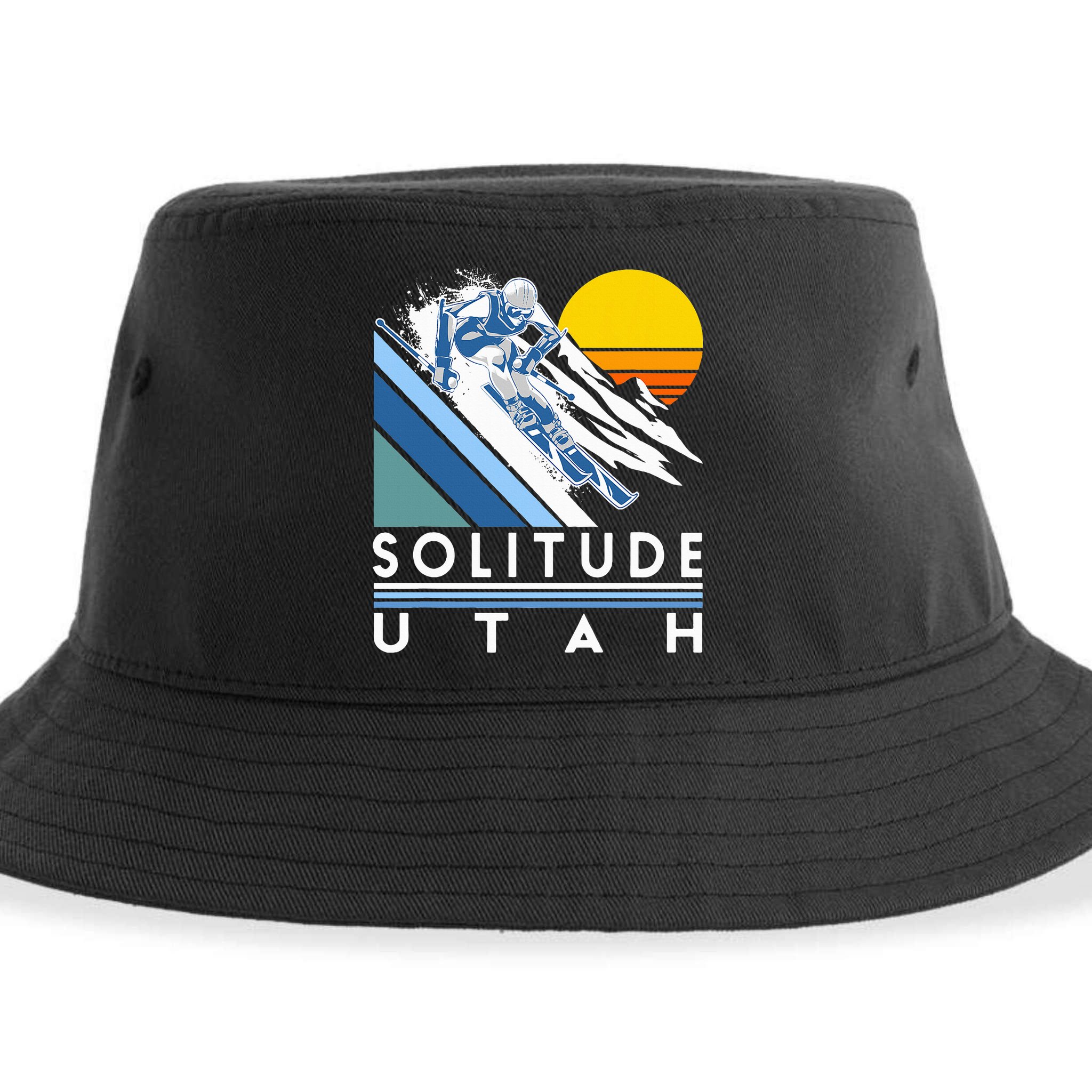 Solitude Utah Retro Ski Sustainable Bucket Hat