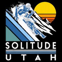 Solitude Utah Retro Ski Drawstring Bag