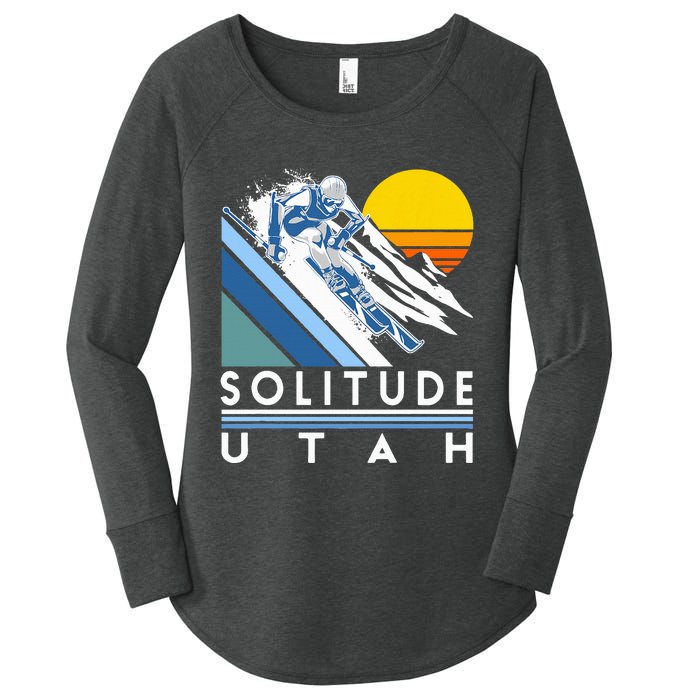 Solitude Utah Retro Ski Women's Perfect Tri Tunic Long Sleeve Shirt