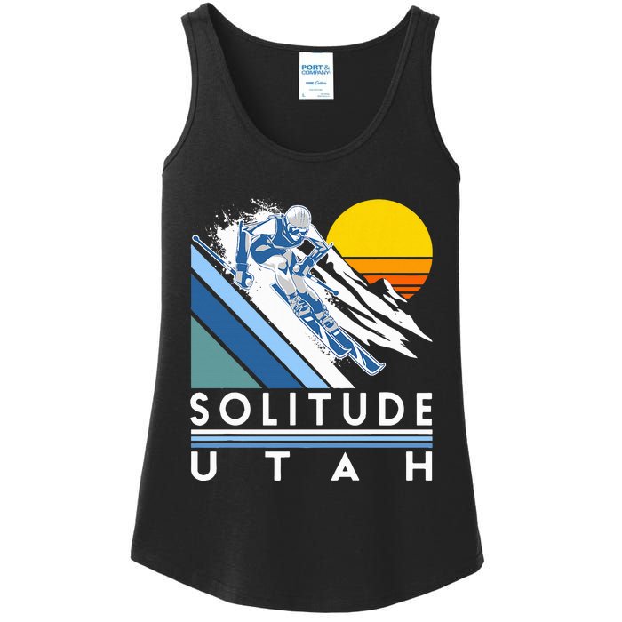 Solitude Utah Retro Ski Ladies Essential Tank