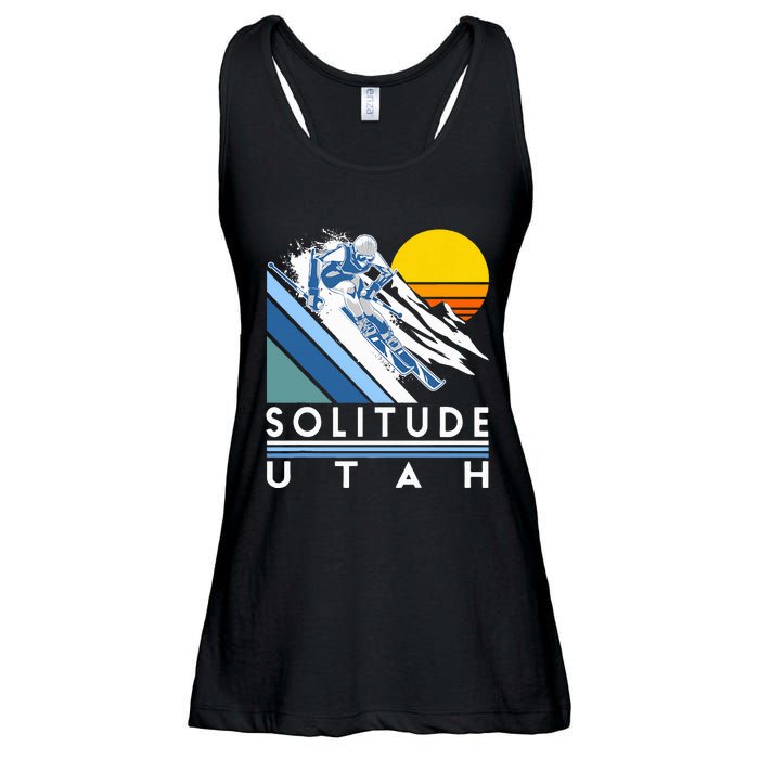 Solitude Utah Retro Ski Ladies Essential Flowy Tank