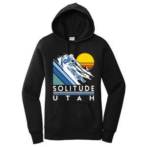 Solitude Utah Retro Ski Women's Pullover Hoodie