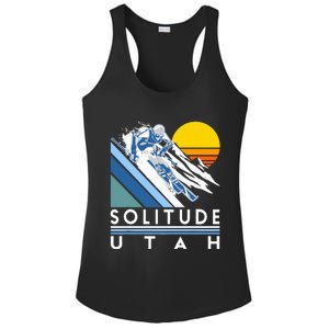 Solitude Utah Retro Ski Ladies PosiCharge Competitor Racerback Tank