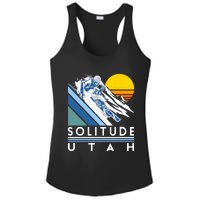 Solitude Utah Retro Ski Ladies PosiCharge Competitor Racerback Tank