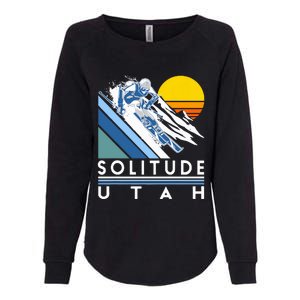 Solitude Utah Retro Ski Womens California Wash Sweatshirt