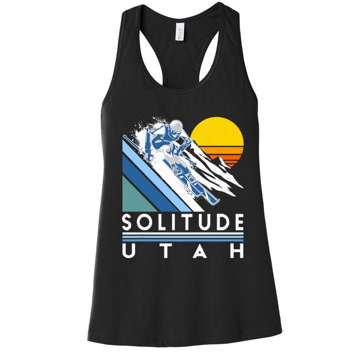 Solitude Utah Retro Ski Women's Racerback Tank