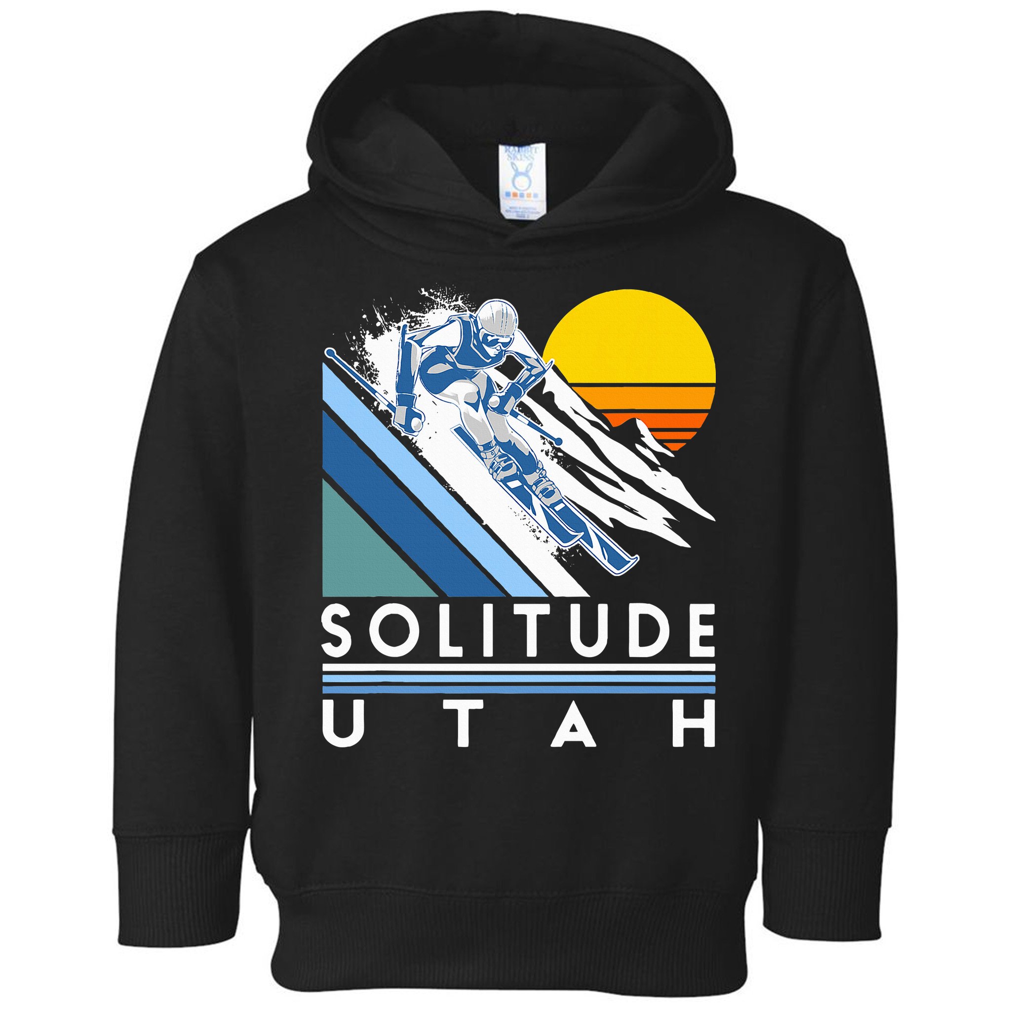 Solitude Utah Retro Ski Toddler Hoodie
