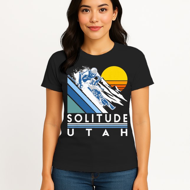 Solitude Utah Retro Ski Womens T-Shirt