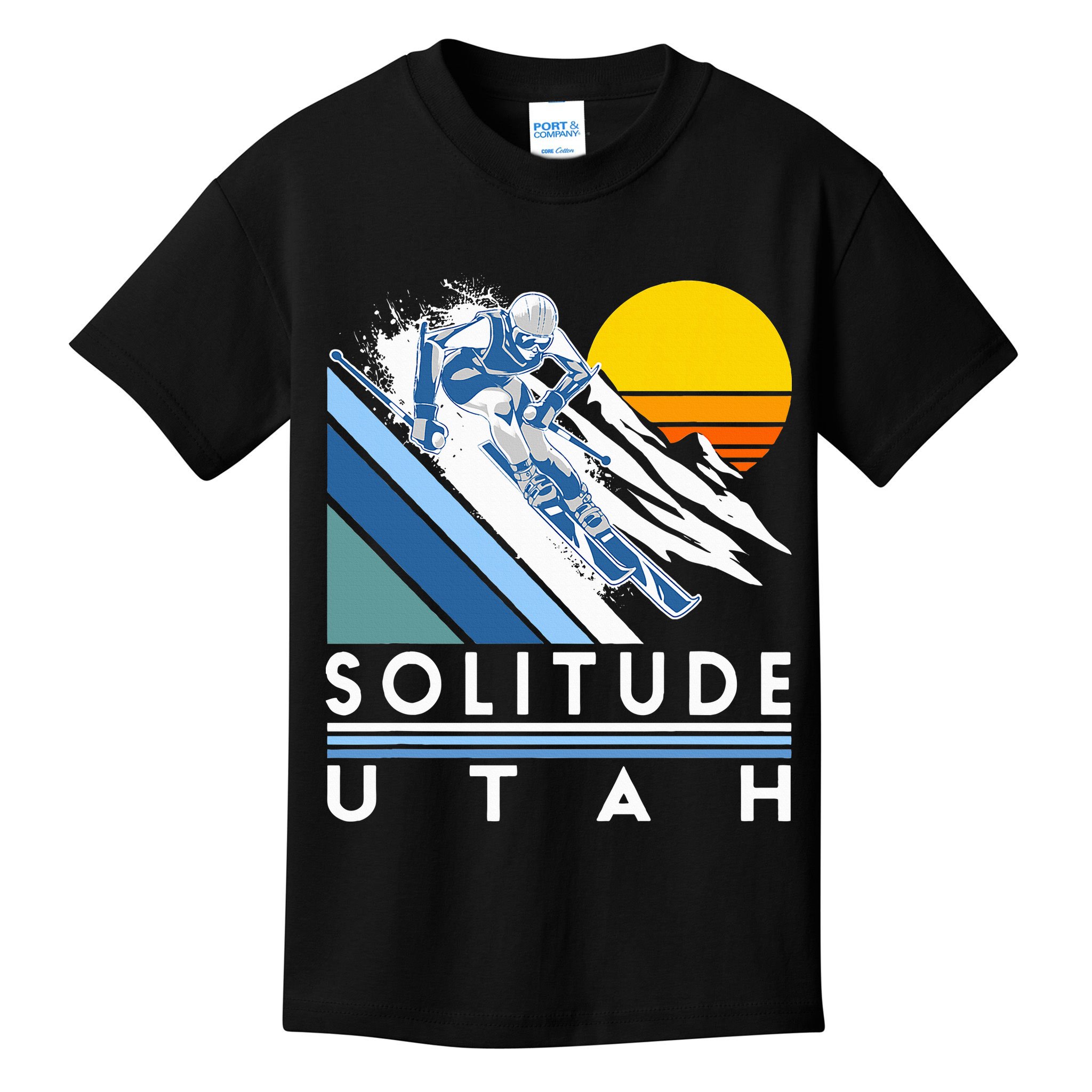 Solitude Utah Retro Ski Kids T-Shirt
